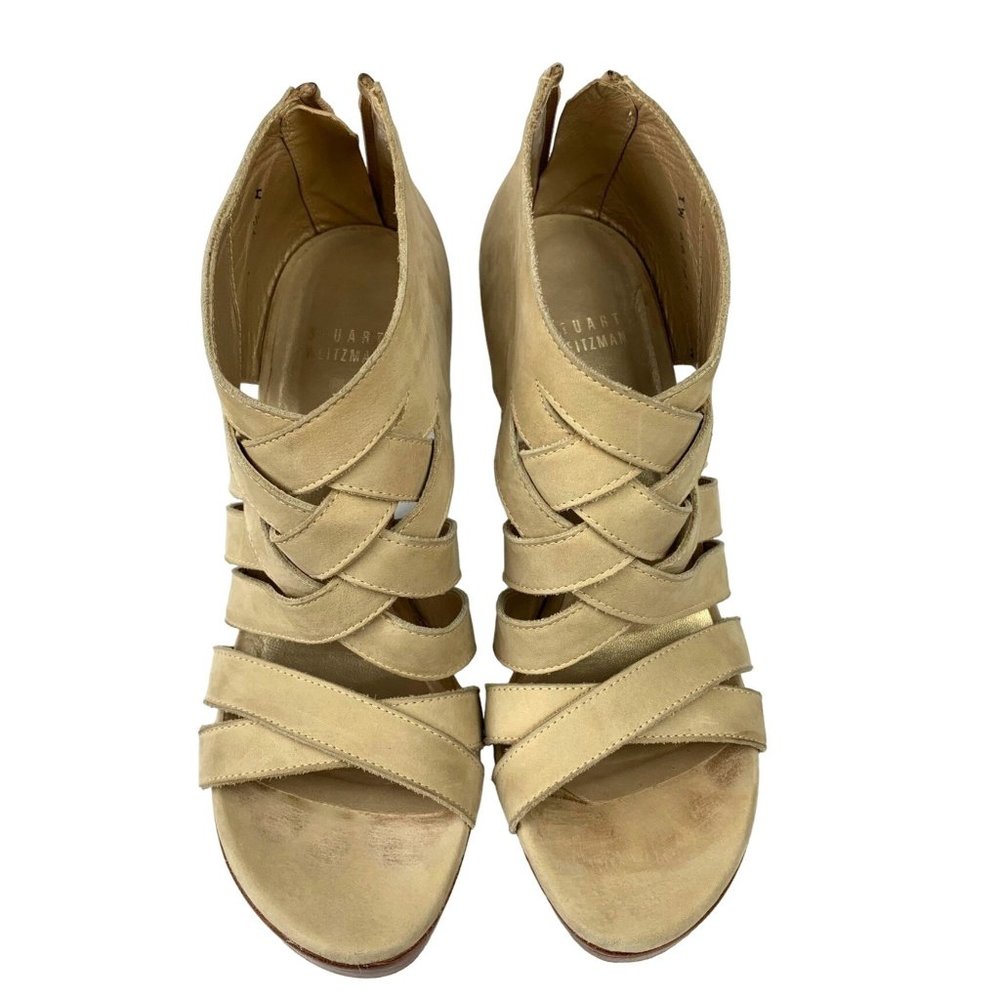 Stuart Weitzman Suede Platform Bootie Strappy San… - image 5